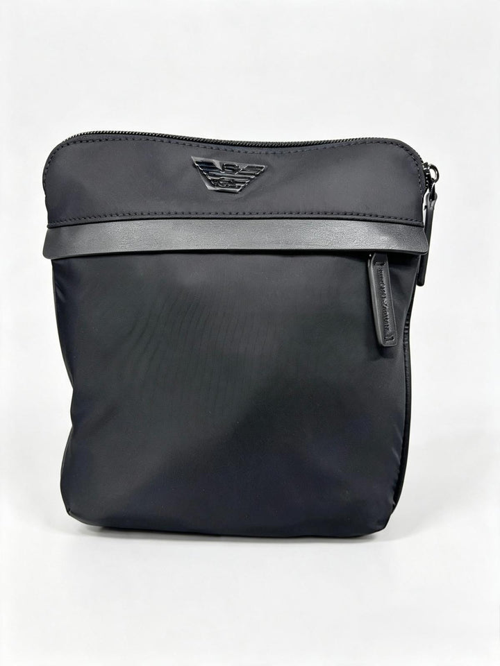 Black Designer-Style Crossbody Pouch