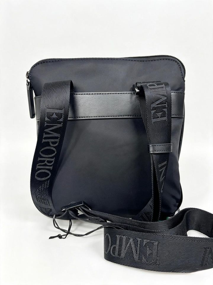 Black Designer-Style Crossbody Pouch