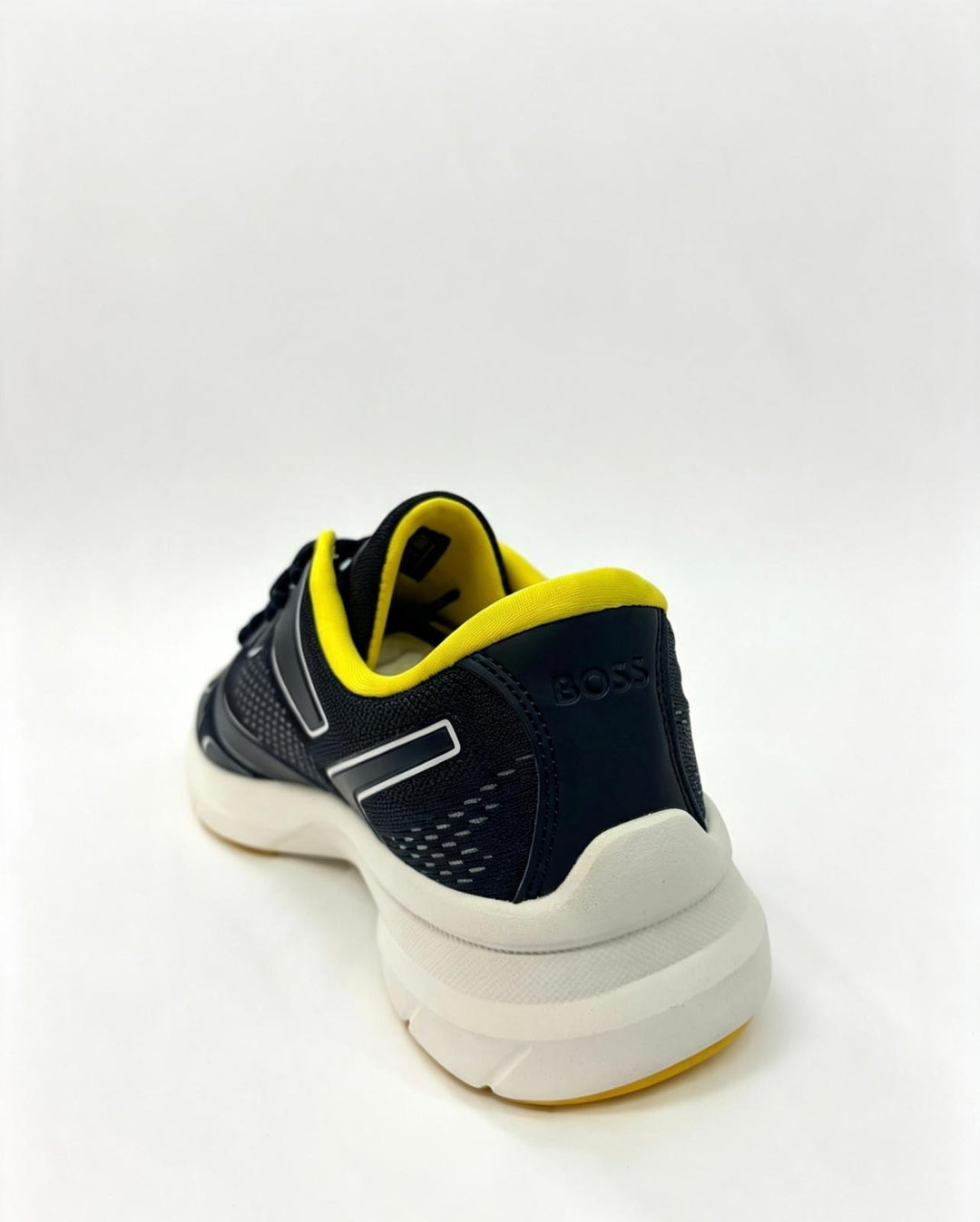 BOSS Black & Yellow Running Trainers