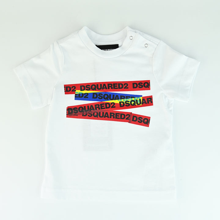 DSQUARED BABY TEE RIBBON LOGO