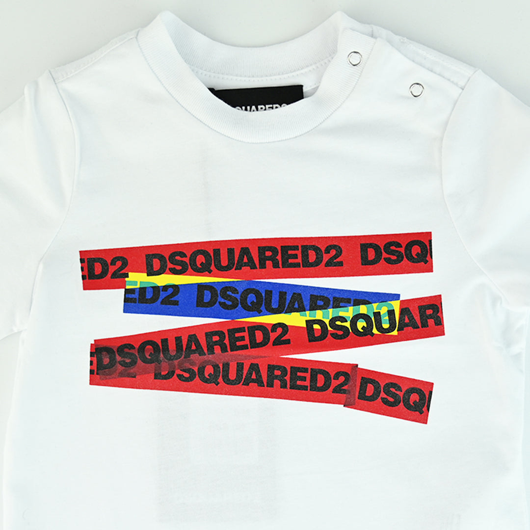 DSQUARED BABY TEE RIBBON LOGO