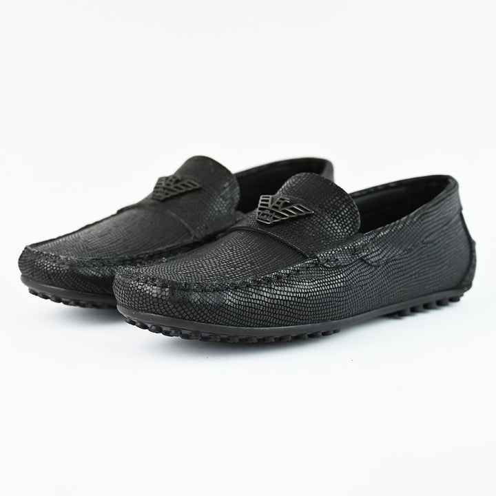 EMPORIO ARMANI LEATHER MOCASSN