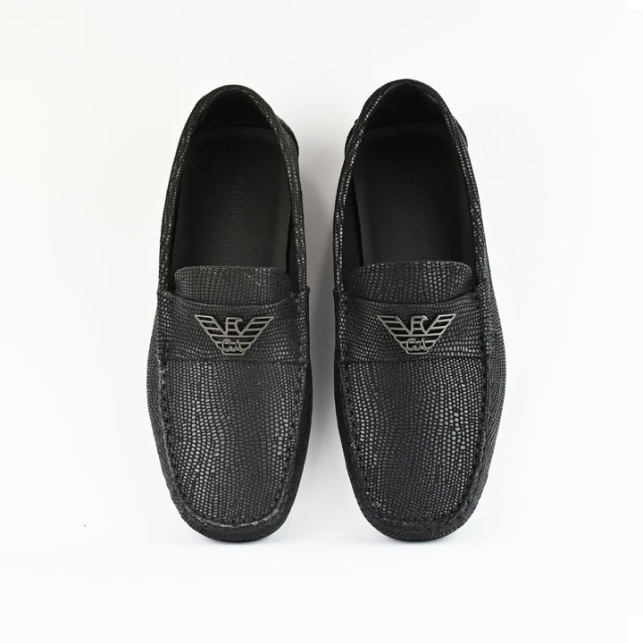 EMPORIO ARMANI LEATHER MOCASSN